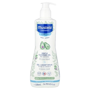 Mustela, Avocado Perseose®, мягкий очищающий гель с авокадо, для волос и тела, 500 мл