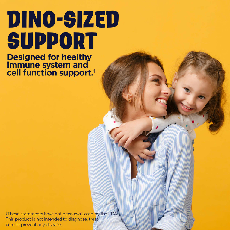KAL, Dinosaurs®, Immuno-Raptor™, добавка для поддержки иммунитета, со вкусом апельсина, 60 жевательных таблеток