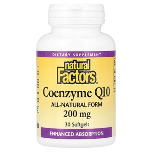 Natural Factors, коэнзим Q10, 200 мг, 30 капсул
