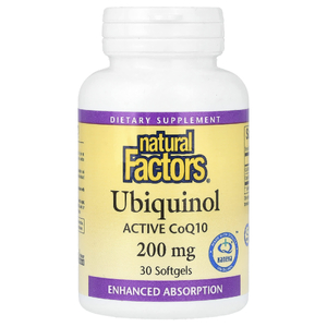 Natural Factors, убихинол, 200 мг, 30 капсул