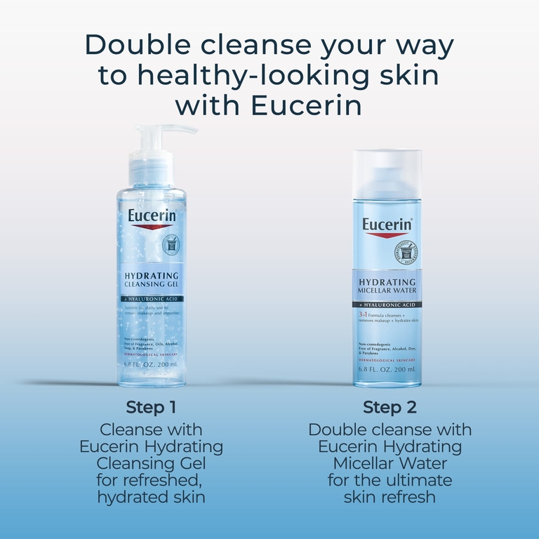 Eucerin, Face, увлажняющий очищающий гель с гиалуроновой кислотой, без отдушки, 200 мл (6,8 жидк. унции)