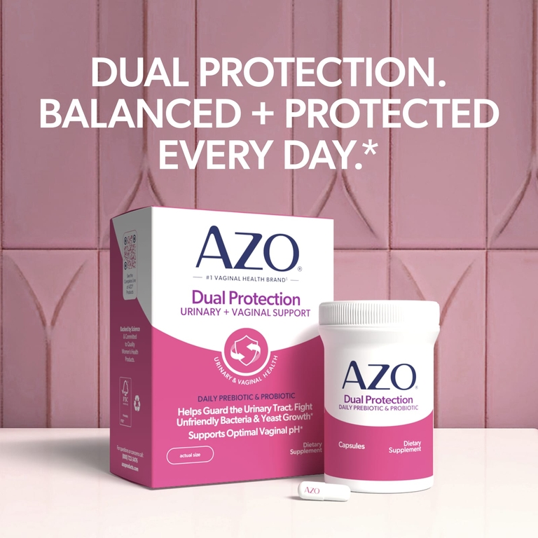 AZO, Двойная защита, ежедневный пребиотик и пробиотик, 30 капсул