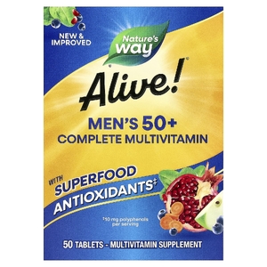 Nature's Way, Alive!®, комплекс мультивитаминов для мужчин старше 50 лет, 50 таблеток