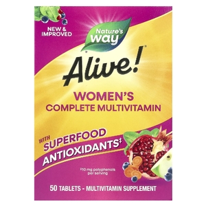 Nature's Way, Alive!®, мультивитаминный комплекс для женщин, 50 таблеток