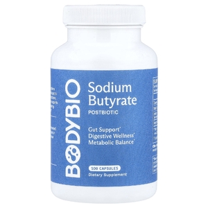 BodyBio, бутират натрия, 100 капсул