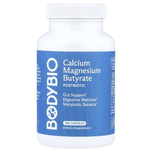 BodyBio, бутират кальция и магния, 100 капсул