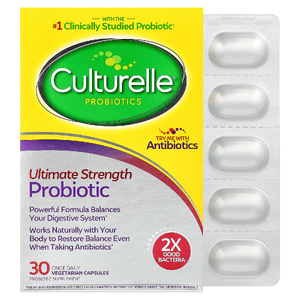 Culturelle, Пробиотики, пробиотик максимальной эффективности, 20 млрд КОЕ, 30 вегетарианских капсул