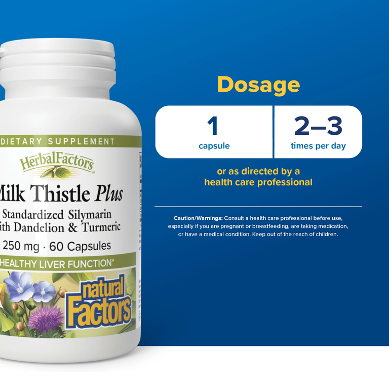 Natural Factors, Herbal Factors® расторопша плюс, 250 мг, 60 капсул (Товар снят с продажи) 