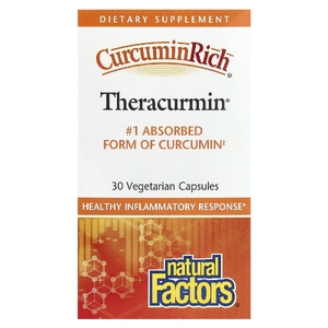 Natural Factors, CurcuminRich, Theracurmin, куркумин, 30 мг, 30 вегетарианских капсул