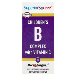 Superior Source, комплекс витаминов группы B с витамином C для детей, 60 быстрорастворимых таблеток MicroLingual
