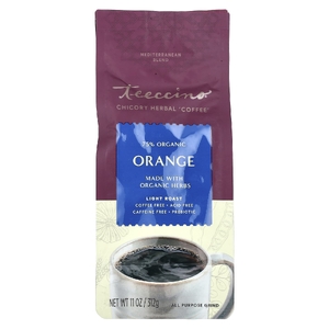 Teeccino, травяной кофе из цикория, апельсин, легкая обжарка, без кофеина, 312 г (11 унций)