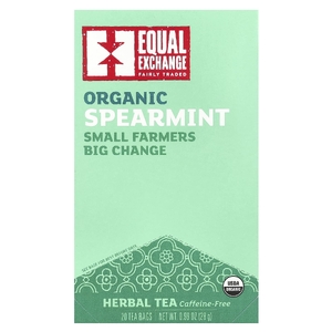 Equal Exchange, органическая кудрявая мята, травяной чай, без кофеина, 20 чайных пакетиков, 28 г (0,99 унции)