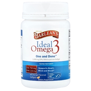 Barlean's, Ideal Omega 3, апельсин, 60 мягких таблеток