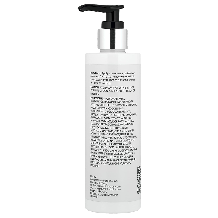 Advanced Clinicals, термозащитное средство 10 в 1 Frizz Control, для сухих и пушения волос, 222 мл (7,5 жидк. унции)