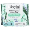 The Honey Pot Company, 100% органический хлопковый чехол, охлаждающий травяной настой, колодки с крылышками, супер-класс, 16 шт.