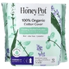 The Honey Pot Company, органический охлаждающий травяной настой, подушечки с крылышками, ночной, 12 штук