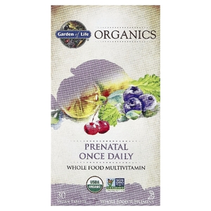 Garden of Life, органический продукт, пренатальный комплекс, одна таблетка в день, 30 веганских таблеток