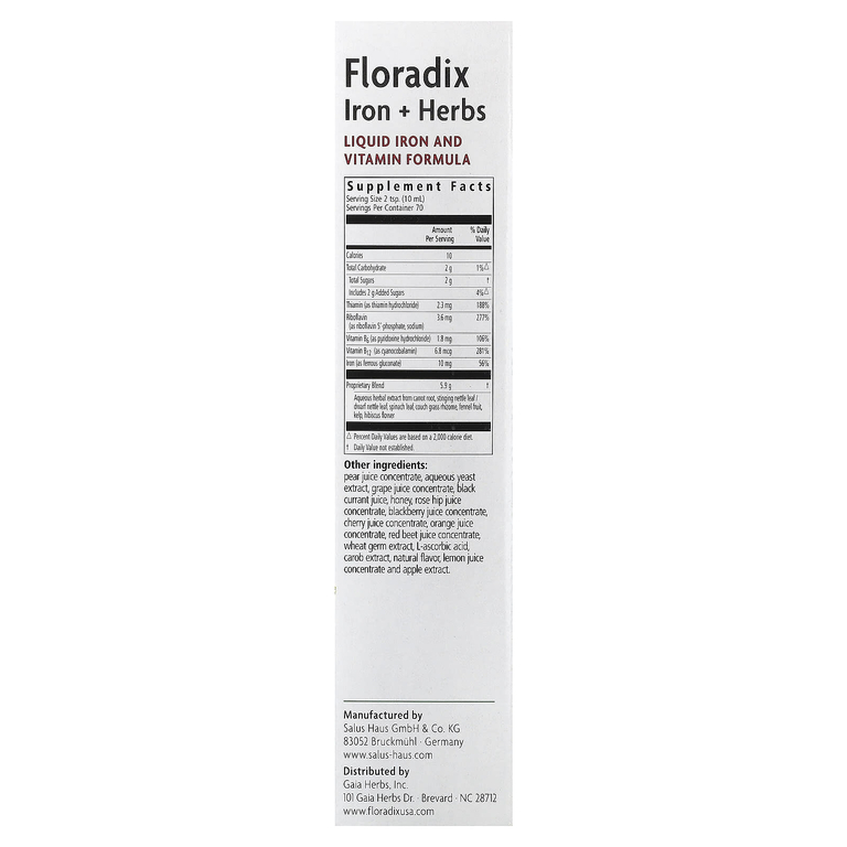 Floradix, Floradix®, железо и травы, 700 мл (23,7 жидк. унции)