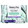 The Honey Pot Company, 100% органический хлопковый чехол, охлаждающий травяной настой, прокладки с крыльями, недержание на ночь, 16 шт.