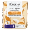 The Honey Pot Company, прокладки с крылышками из 100% органического хлопка, не травяные, ночные, 12 штук