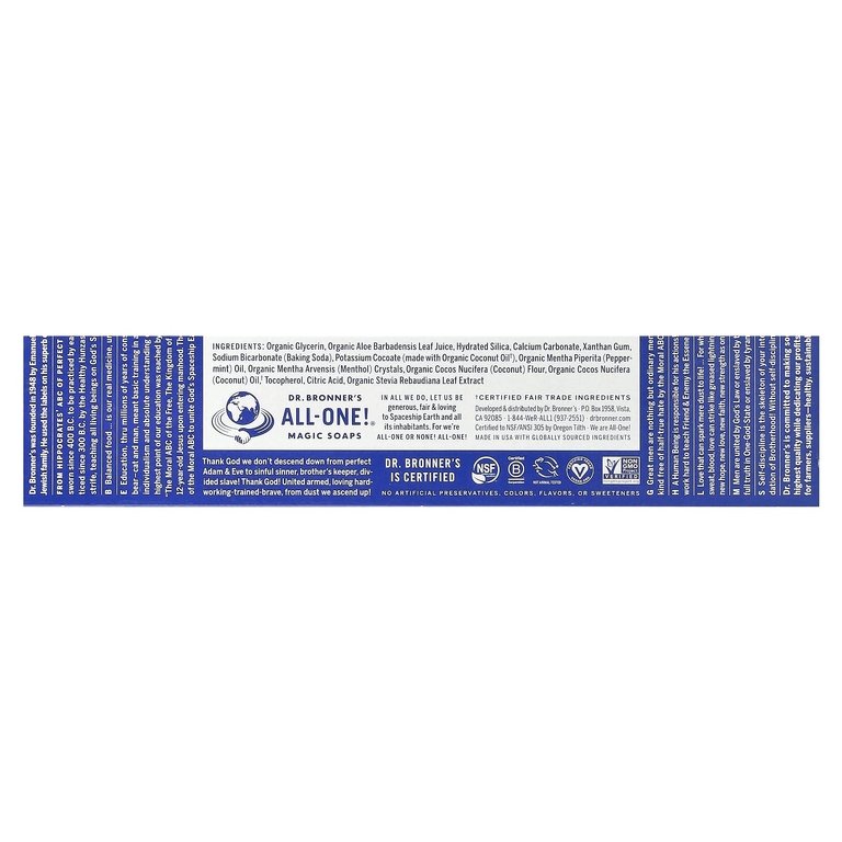 Dr. Bronner's, All-One Toothpaste, перечная мята, 140 г (5 унций)