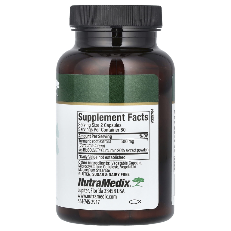 NutraMedix, Куркумин из куркумы, 120 вегетарианских капсул (250 мг на капсулу) (Товар снят с продажи) 