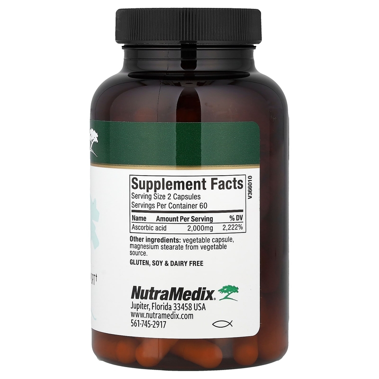 NutraMedix, Витамин C, 1000 мг, 120 растительных капсул