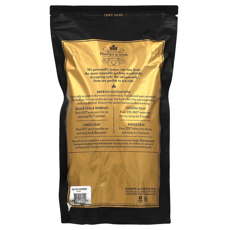 Harney & Sons, Earl Gray Supreme, 454 г (1 фунт)