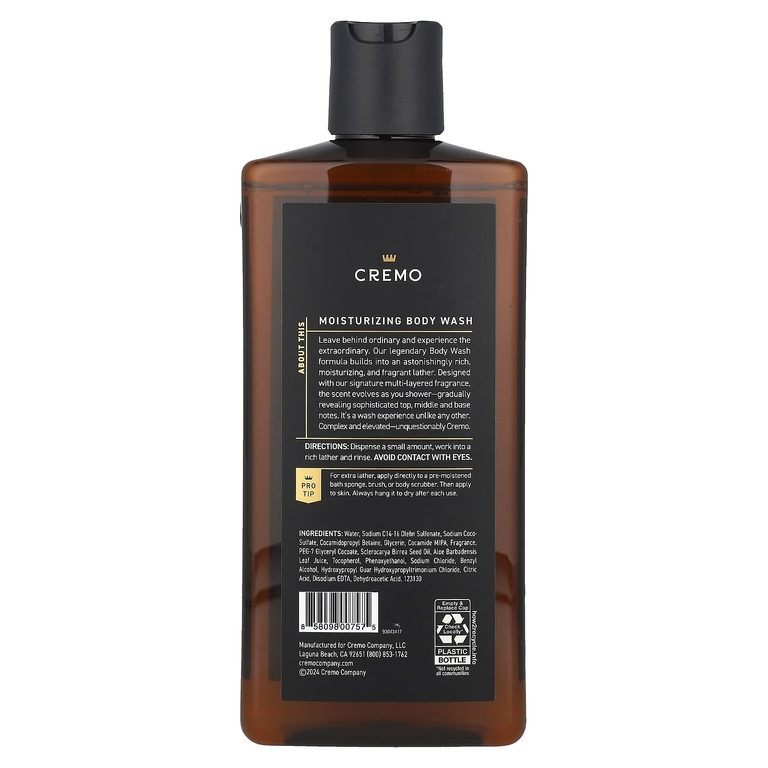 Cremo, Гель для душа, дистилляторная смесь, 473 мл (16 жидк. унц.)