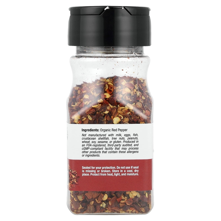 California Gold Nutrition, Foods, органический измельчённый красный перец, 43 г (1,55 унции)