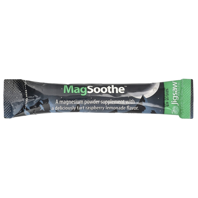Jigsaw Health, MagSoothe ™, терпкий малиновый лимонад, 60 пакетиков по 5,5 г