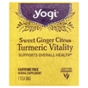 Yogi Tea, Vitality с куркумой, сладкий имбирь и цитрус, без кофеина, 16 чайных пакетиков, 32 г (1,12 унции)