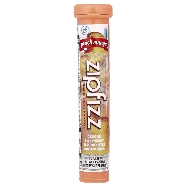 Zipfizz, Energy Drink Mix, персик и манго, 20 тюбиков по 11 г (0,39 унции)