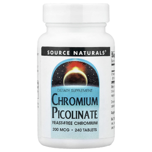 Source Naturals, пиколинат хрома, 200 мкг, 240 таблеток