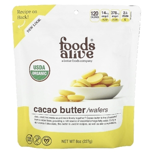 Foods Alive, вафли с какао-маслом, 227 г (8 унций)