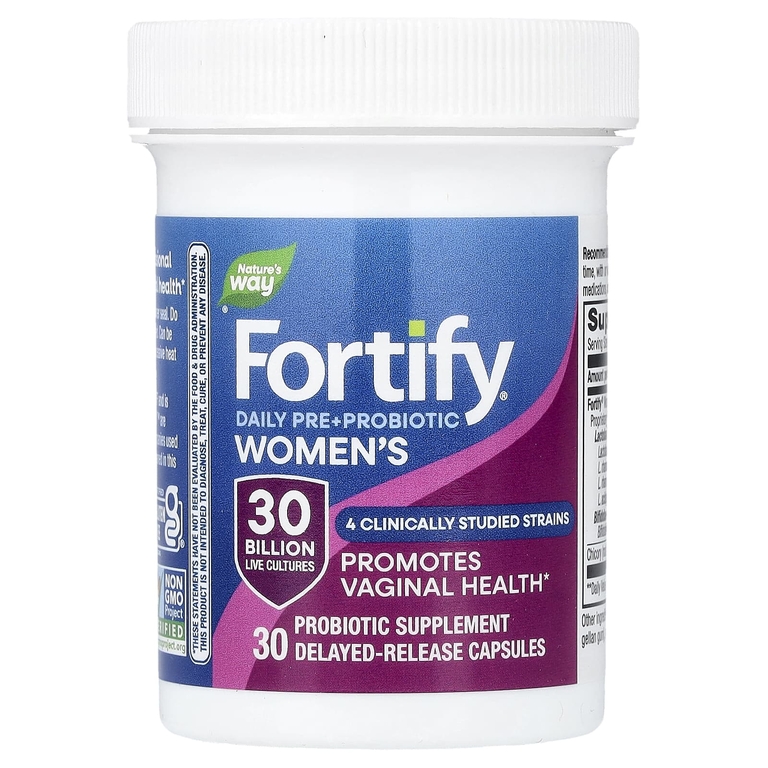 Nature's Way, Fortify®, ежедневные пребиотики и пробиотики для женщин, 30 миллиардов КОЕ, 30 капсул с отсроченным высвобождением