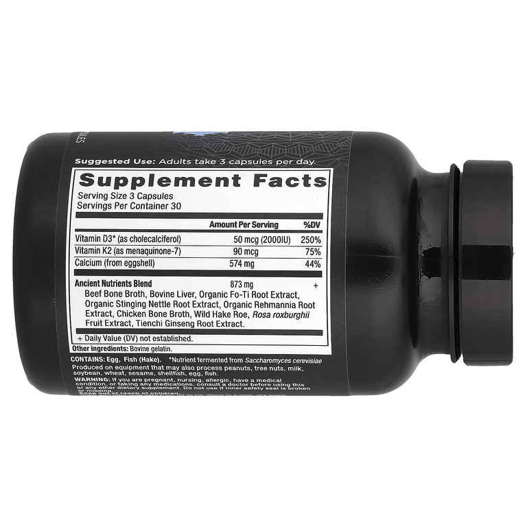 Ancient Nutrition, Кальций, 90 капсул