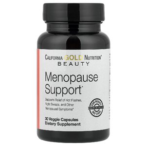 California Gold Nutrition, Beauty, добавка для поддержки во время менопаузы с дудником гигантским, цинанхумом, зопником и L-лейцином, 30 растительных капсул