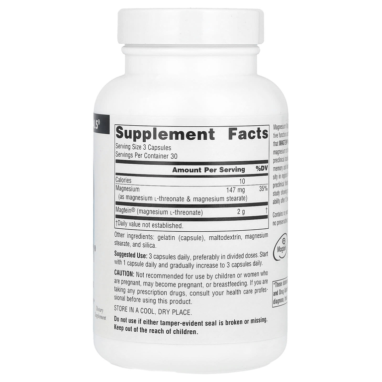 Source Naturals, Magtein®, L-треонат магния, 90 капсул