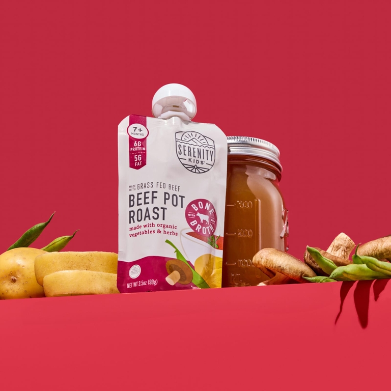 Serenity Kids, жаркое из говядины с органическими овощами и травами, для детей от 7 месяцев, 99 г (3,5 унции)