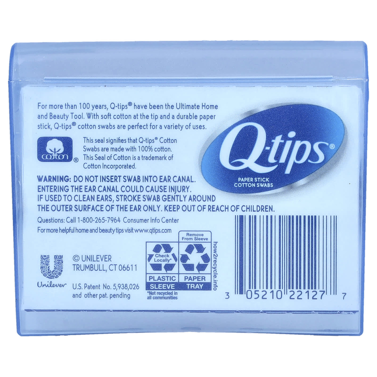 Q-tips, Бумажные палочки, ватные палочки, 30 тампонов (Товар снят с продажи) 
