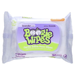 Boogie Wipes, Нежные солевые салфетки для носа, аромат лаванды, 30 салфеток (Товар снят с продажи) 