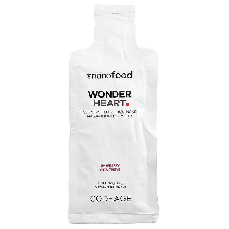 Codeage, Nanofood, Wonder Heart, малина, 30 паучей по 10 мл (0,3 жидк. унции)