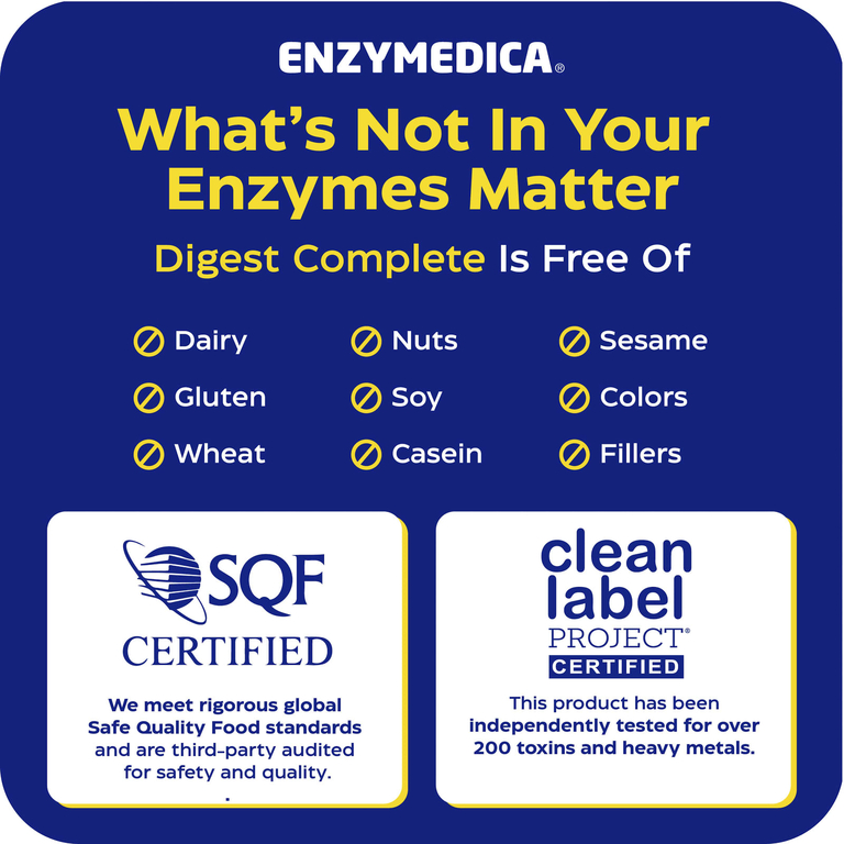 Enzymedica, комплексная формула пищеварительных ферментов, 30 капсул