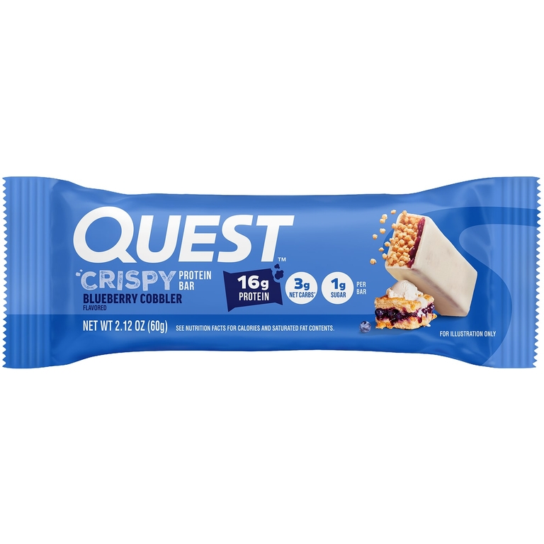 Quest Nutrition, протеиновый батончик, хрустящий пирог с голубикой, 12 батончиков по 60 г (2,12 унции)