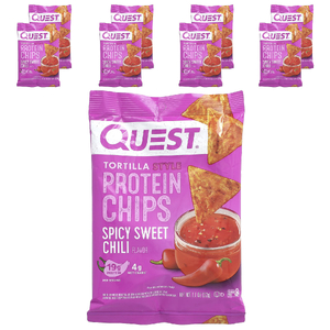 Quest Nutrition, Протеиновые чипсы по типу тортильи, острый сладкий перец чили, 8 пакетиков по 32 г (1,1 унции)
