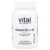 Vital Nutrients, K2-7 + D3, 60 вегетарианских капсул