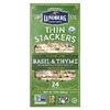Lundberg, Organic Thin Stackers, воздушные зерновые пироги, базилик и чабрец, слабосоленые, 24 рисовых пирога, 168 г (6 унций)