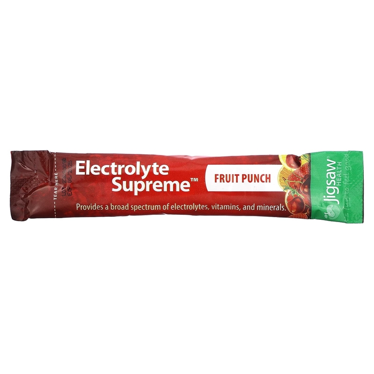 Jigsaw Health, Electrolyte Supreme, фруктовый пунш, 60 пакетиков по 5,6 г
