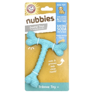 Arm & Hammer, Nubbies, стоматологическая игрушка для массажа десен, Tribone, арахисовое масло, 1 шт. (Товар снят с продажи) 